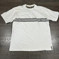 Vintage Striped T-Shirt Mens Large White 90s
