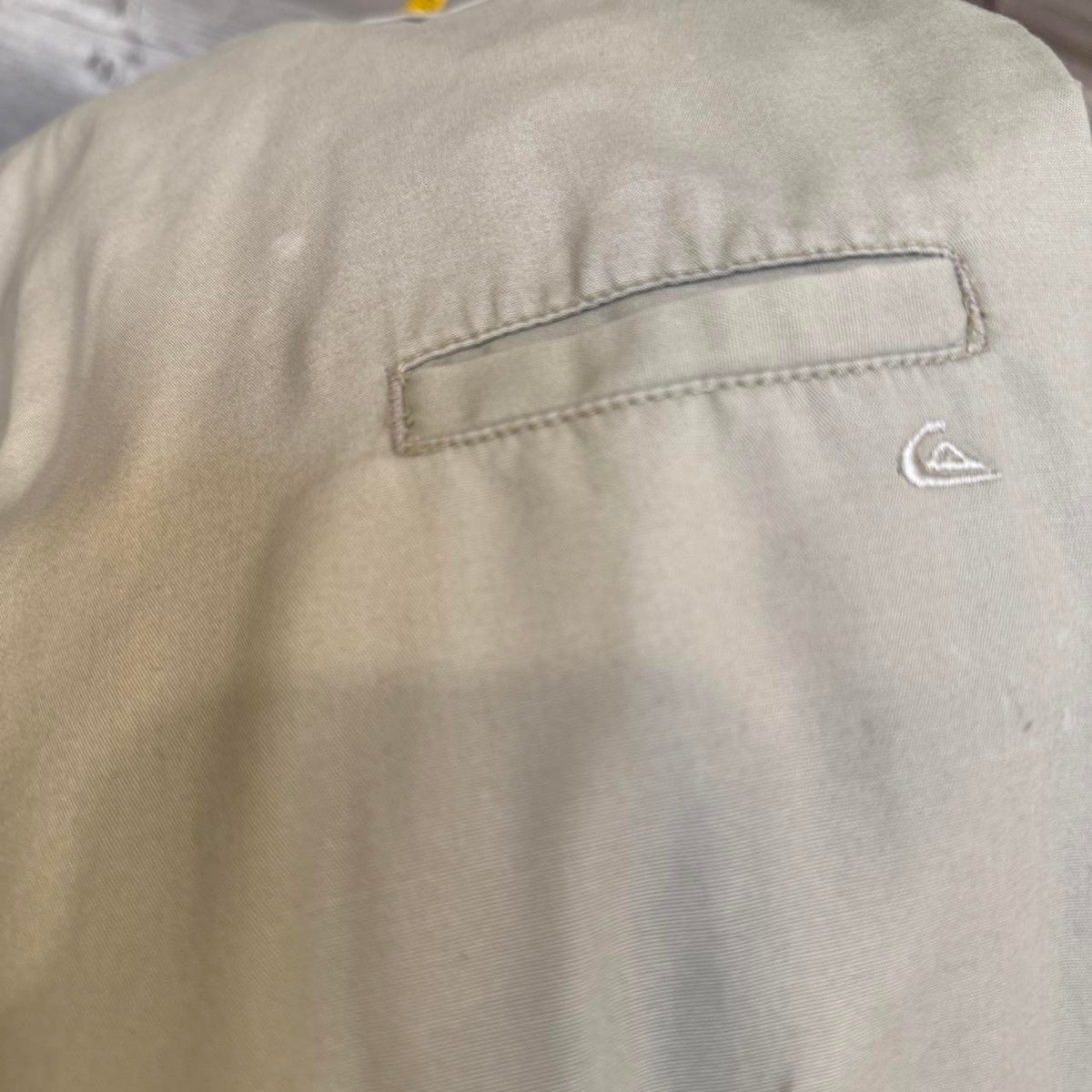 Vintage Embroidered Quiksilver Baggy Cream Khaki, view 4