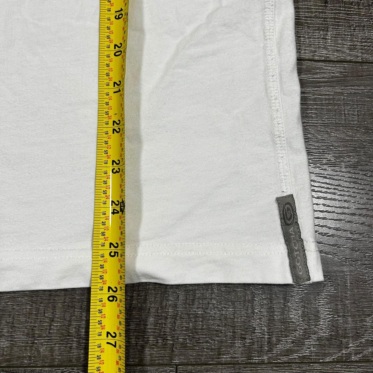Vintage Striped T-Shirt Mens Large White 90s, view 3