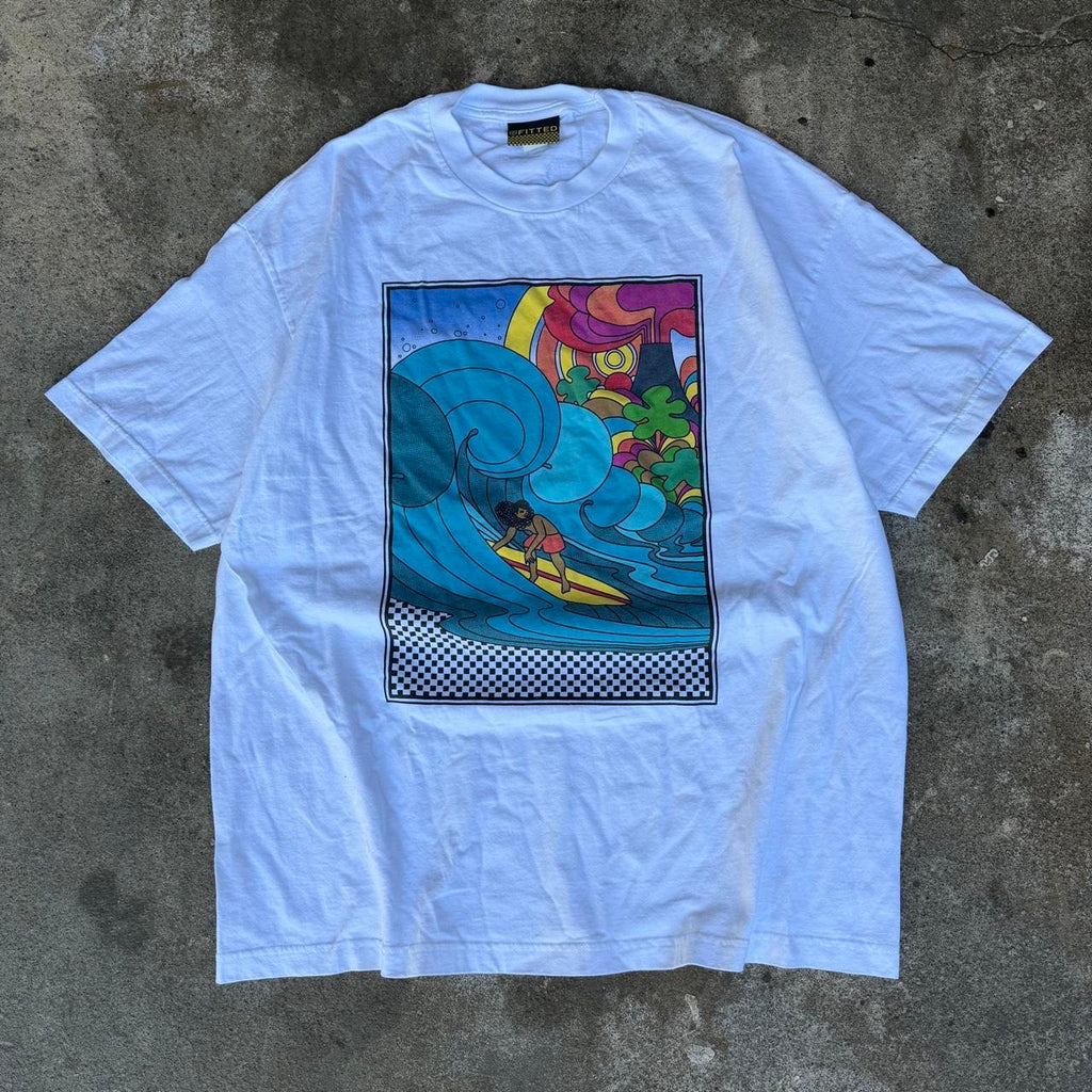Quiksilver Vintage Y2K Art Surf T-shirt