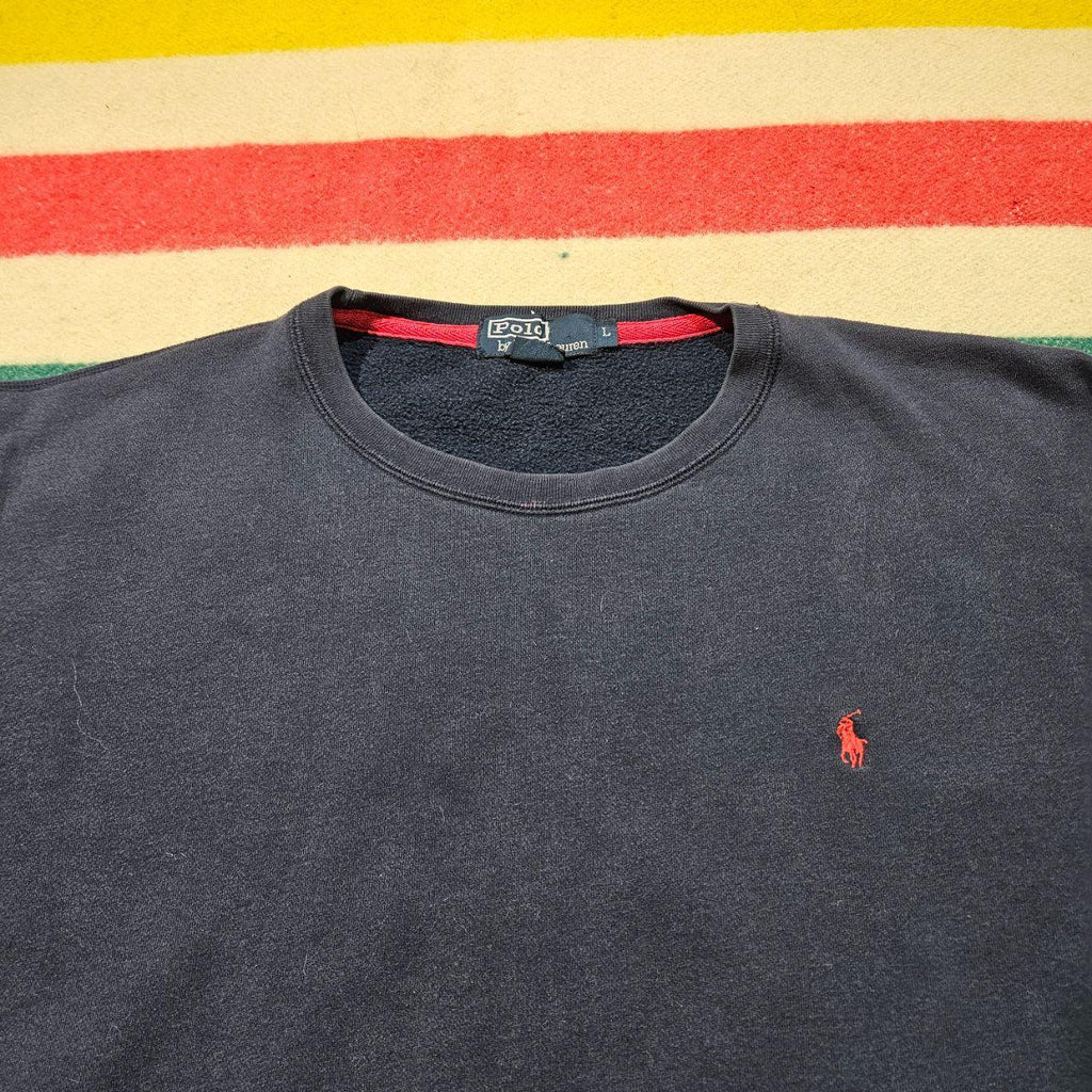 Vintage 90s Polo Ralph Lauren Navy Crewneck, view 2