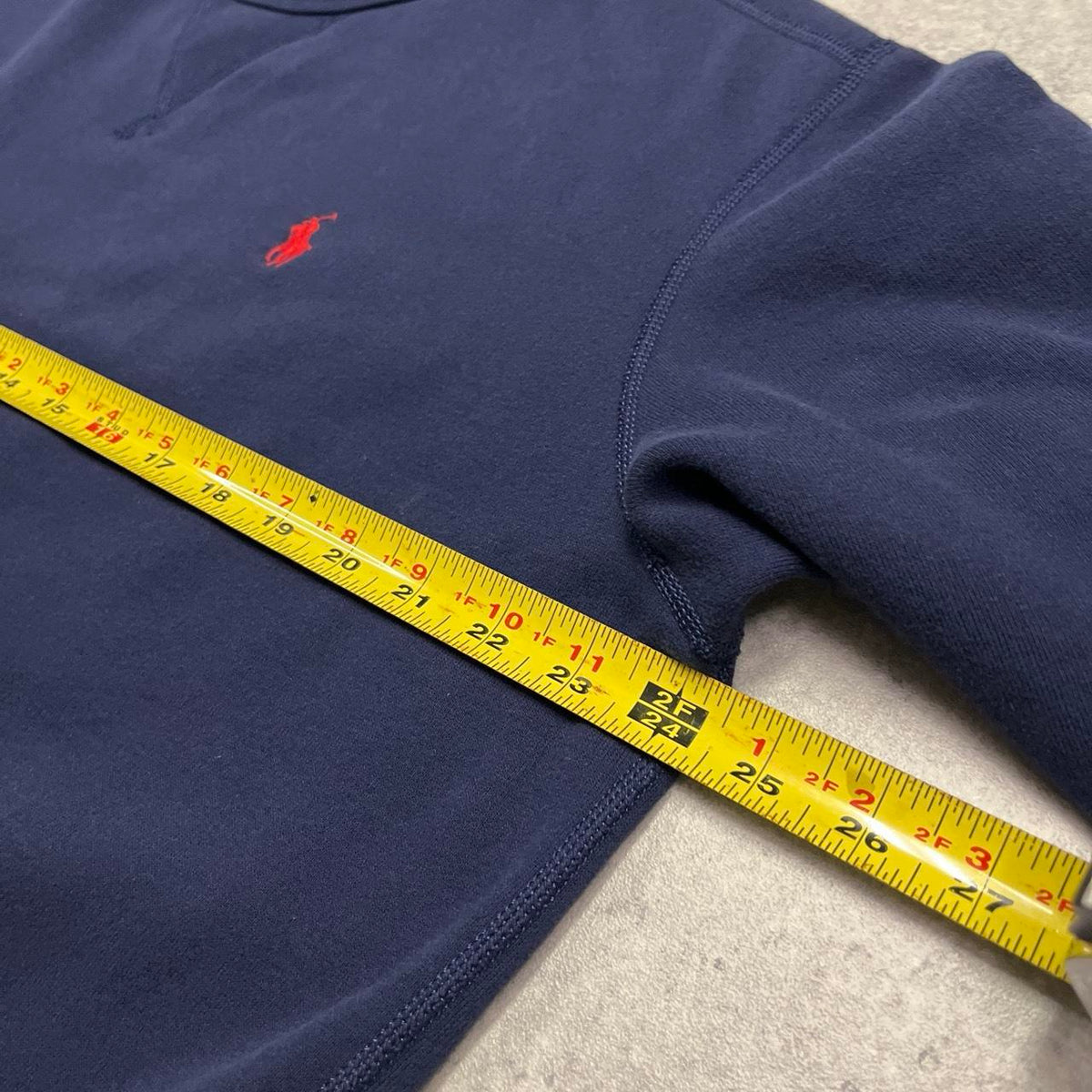 Polo Ralph Lauren Navy Blue Red Pony Crewneck, view 4