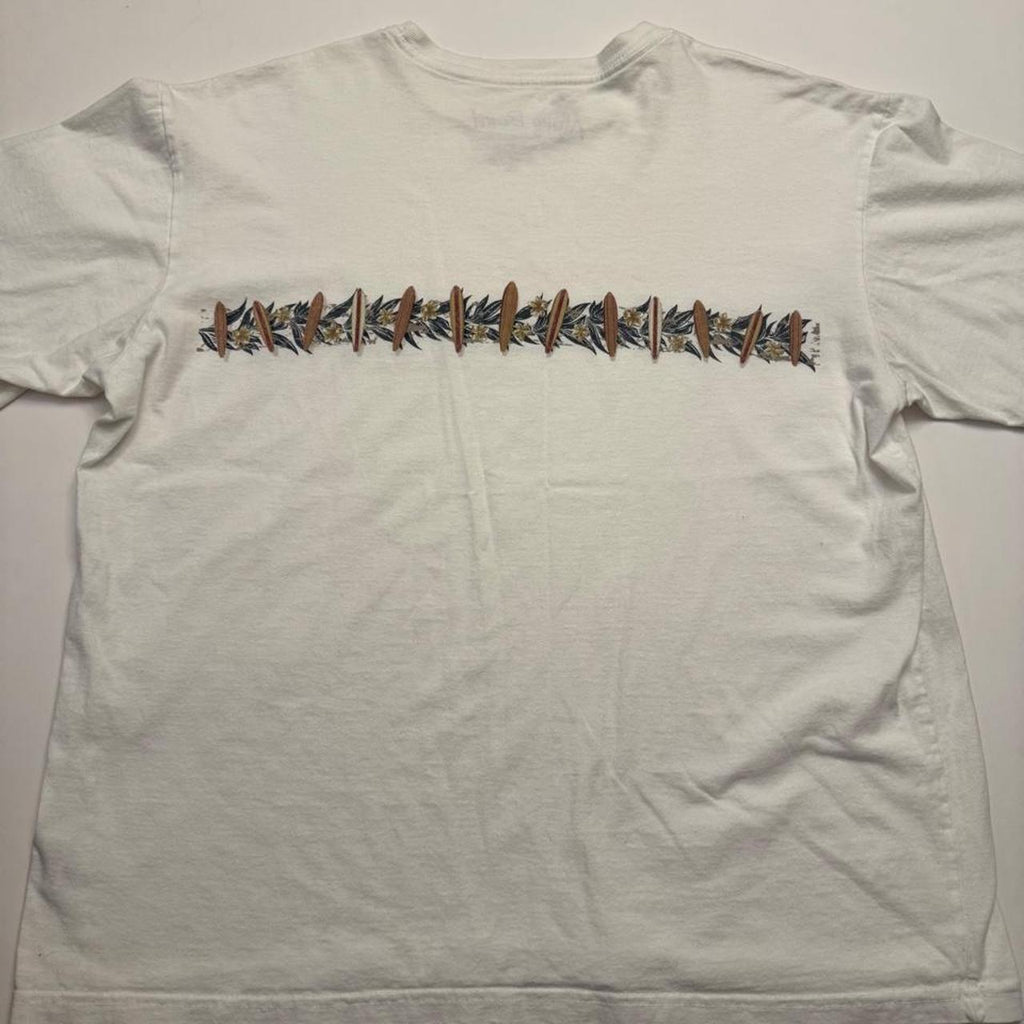 Quiksilver surf tee with graphic of a row of, view 5