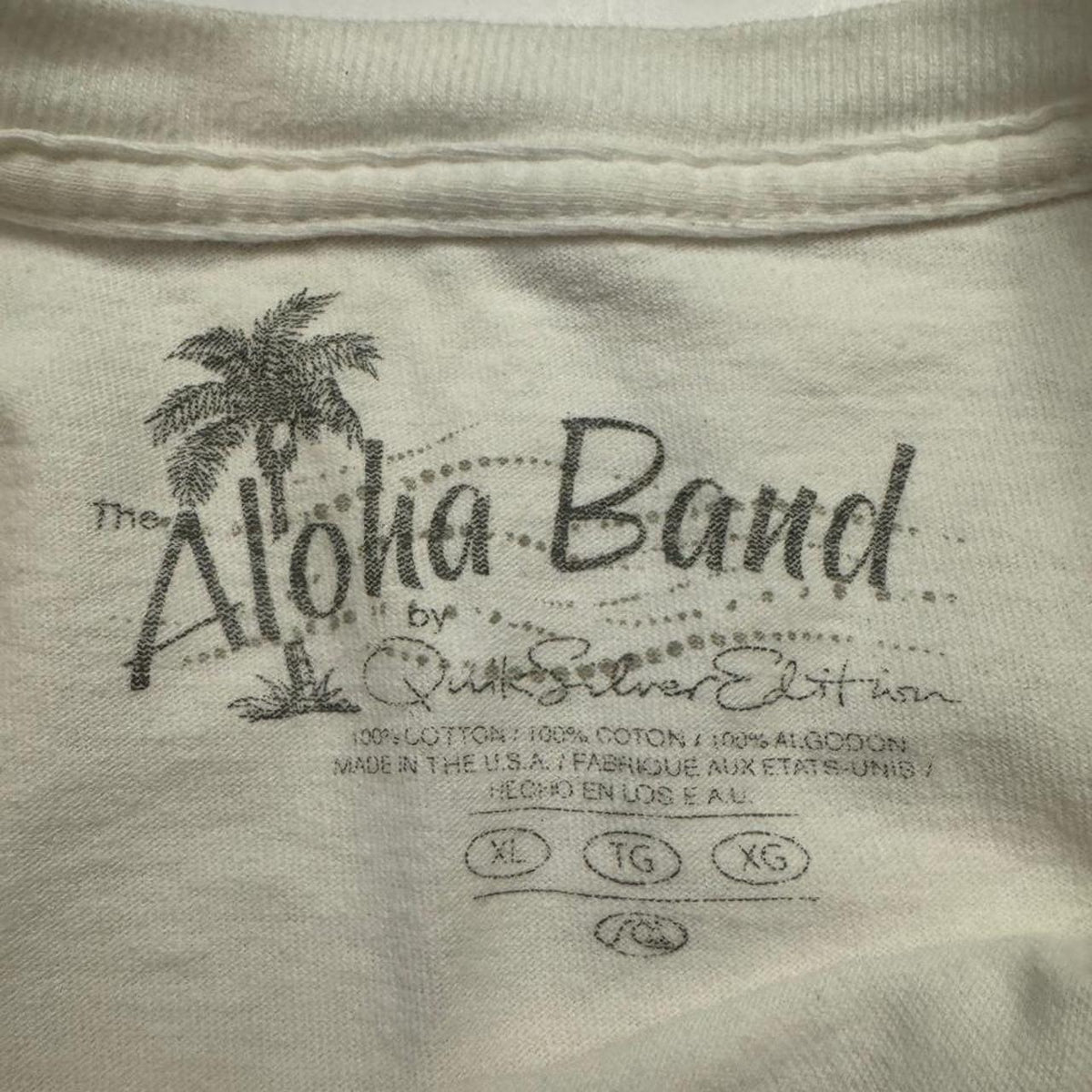 Quiksilver surf tee with graphic of a row of, view 4