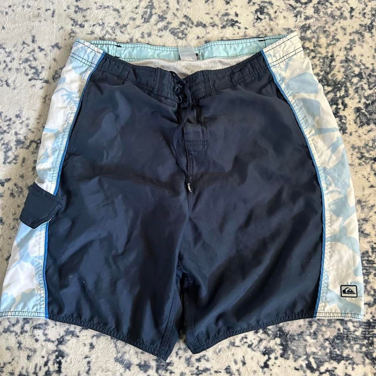 Quiksilver Early 2000s crazy quicksilver baggy board shorts