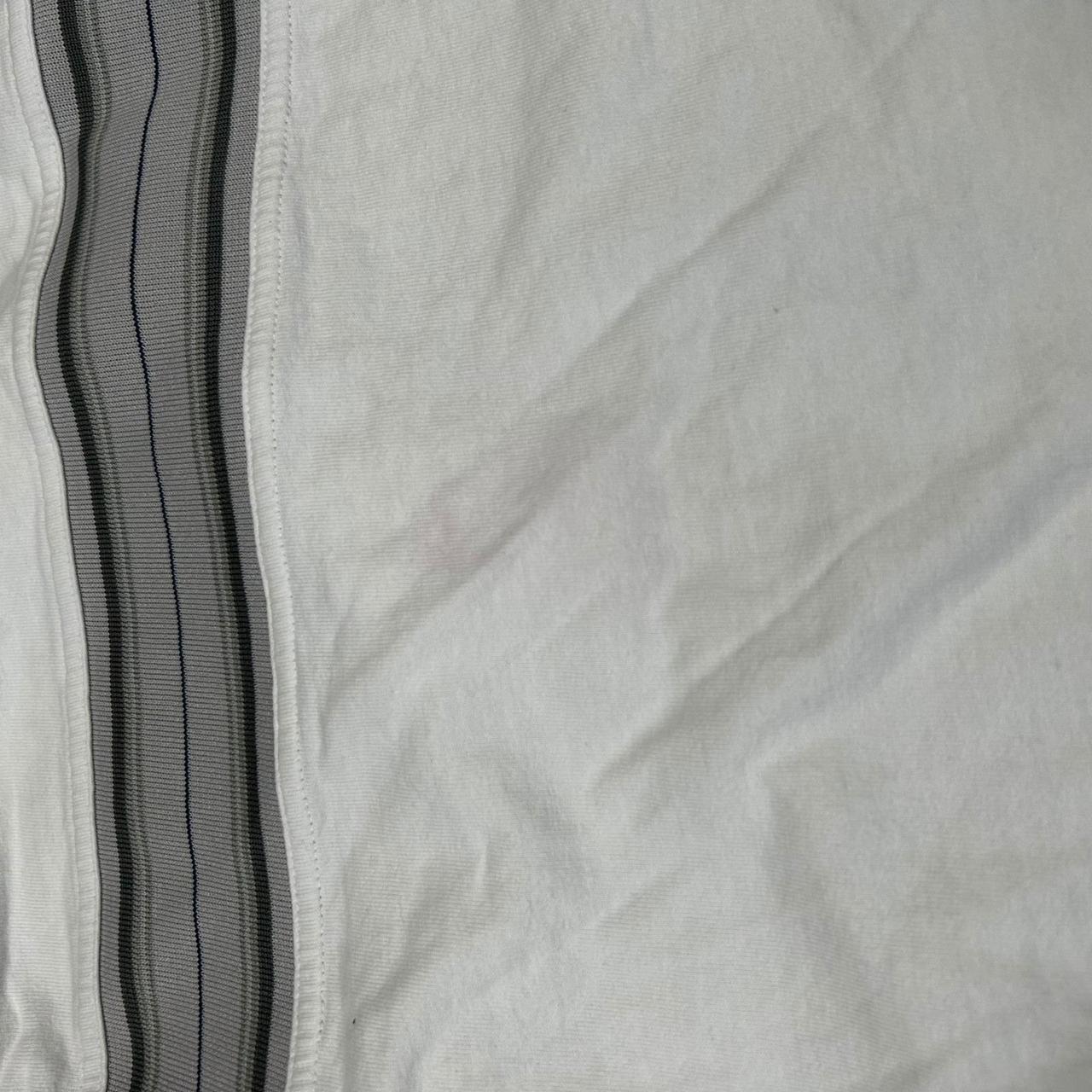 Vintage Striped T-Shirt Mens Large White 90s, view 5
