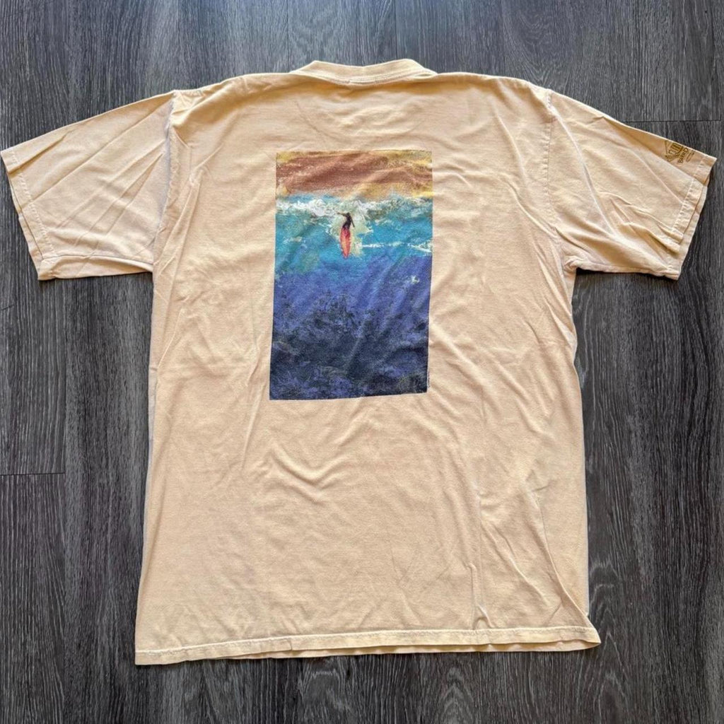 Vintage 2000s crazy shirt hawaii box logo surfboard, view 2