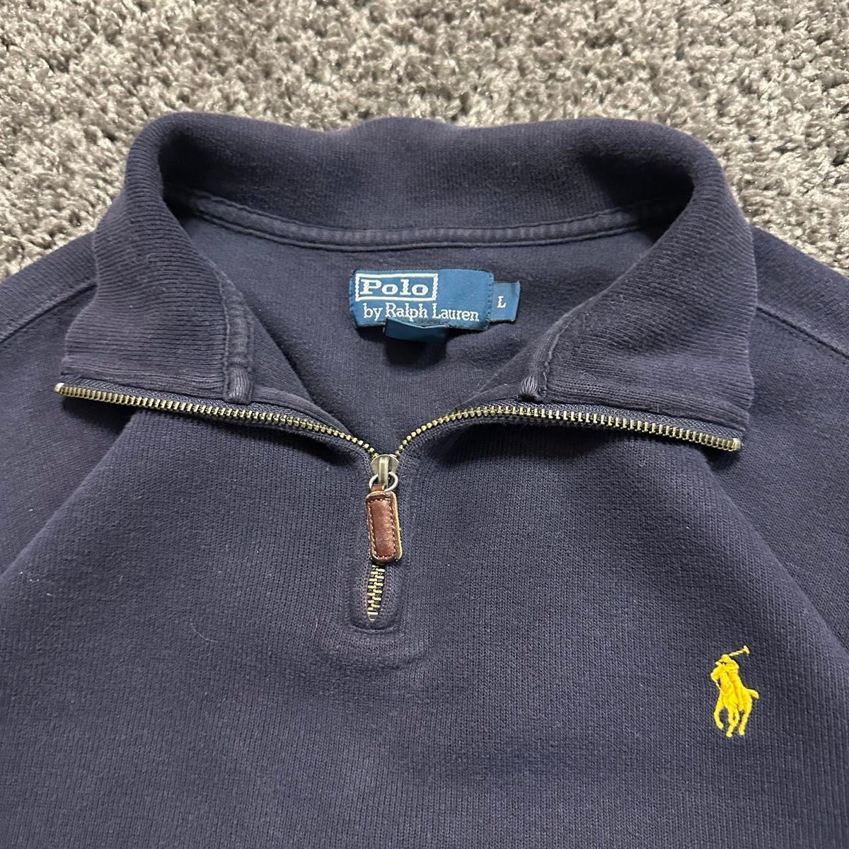 Vintage Polo Ralph Lauren 1/4 Quarterzip Navy Blue, view 2