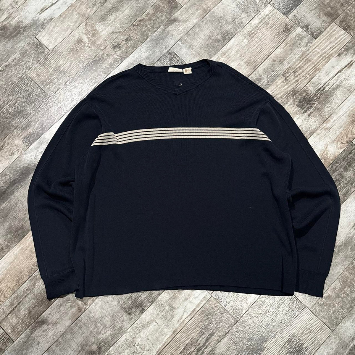 Vintage Y2K Navy Quiksilver Striped Surf