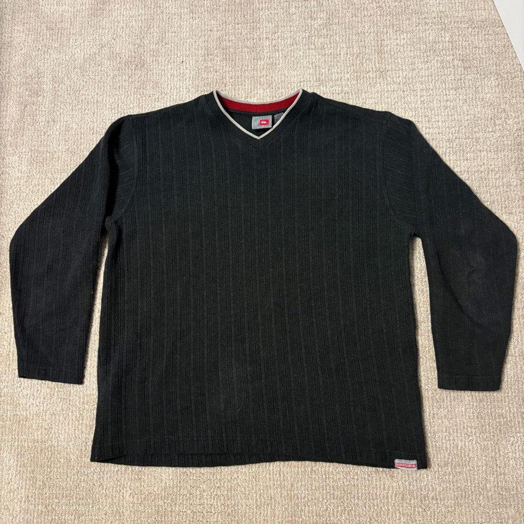Vintage Y2K Quiksilver Textured Knit V-Neck