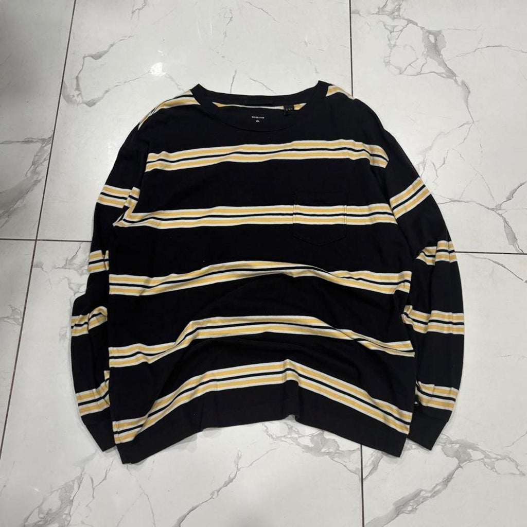 Quiksilver Striped Long Sleeve Pocket Knit Shirt