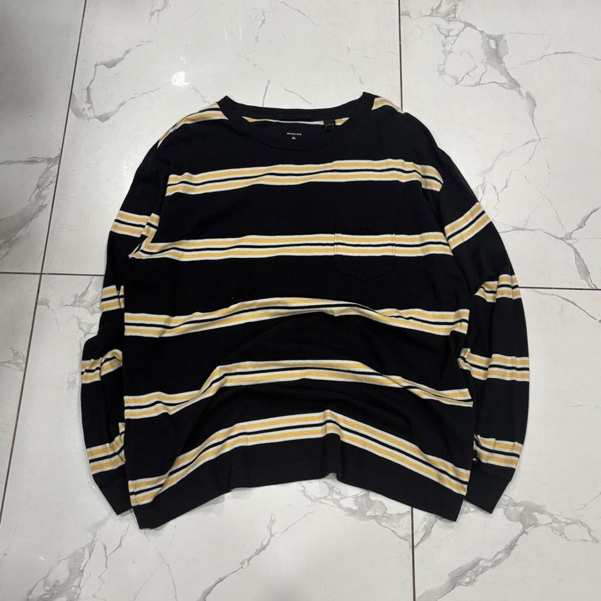 Quiksilver Striped Long Sleeve Pocket Knit Shirt