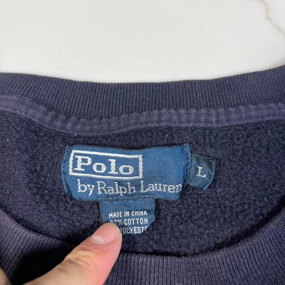 Heavyweight Polo Ralph Lauren Sweatshirt Mens Navy, view 4
