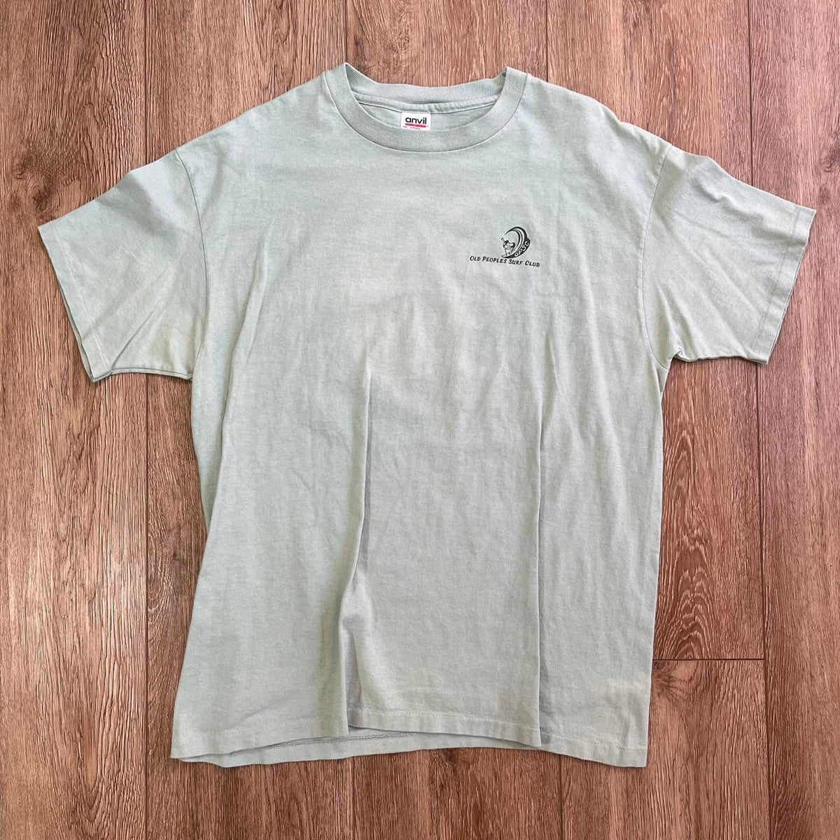 Anvil Old People Surf Club Cartoon Art Tee, view 3