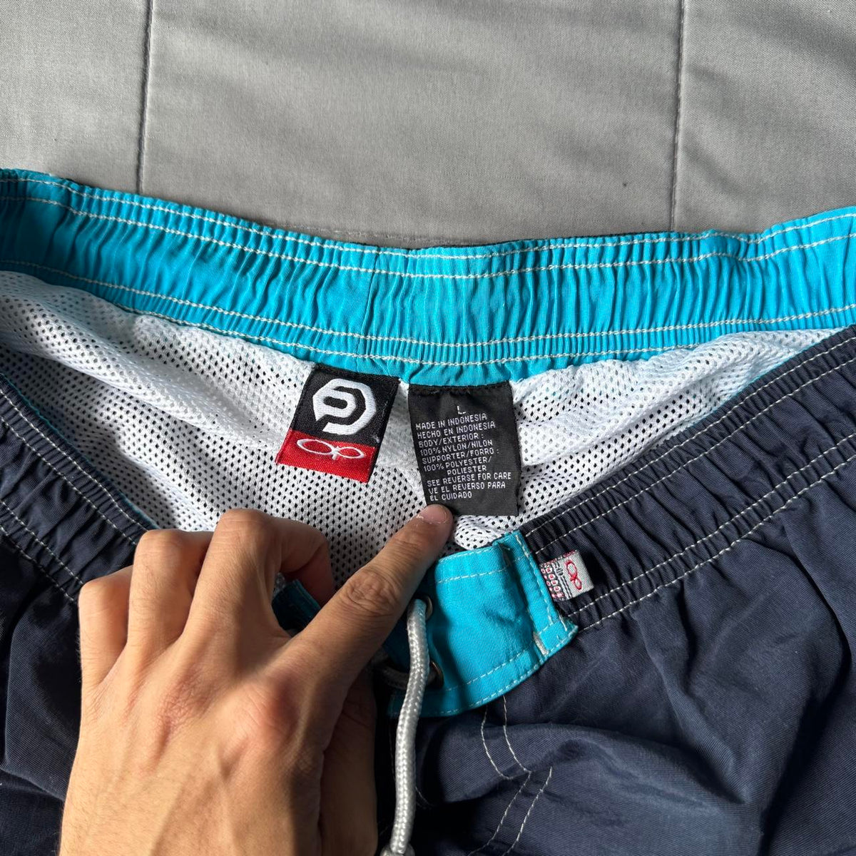 Crazy y2k ocean pacific board shorts striped loose, view 3