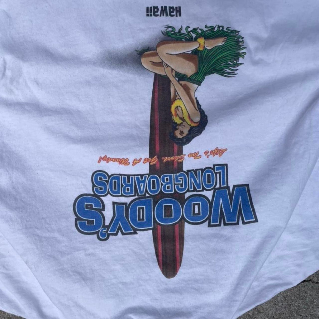 American Vintage Vintage 2000s woodys surfboards tee size xl some, view 7