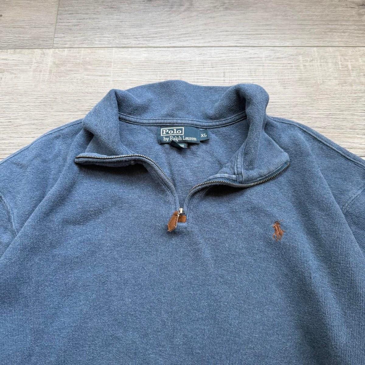 Vintage 2000's Beautiful Light Blue and Brown Polo, view 3