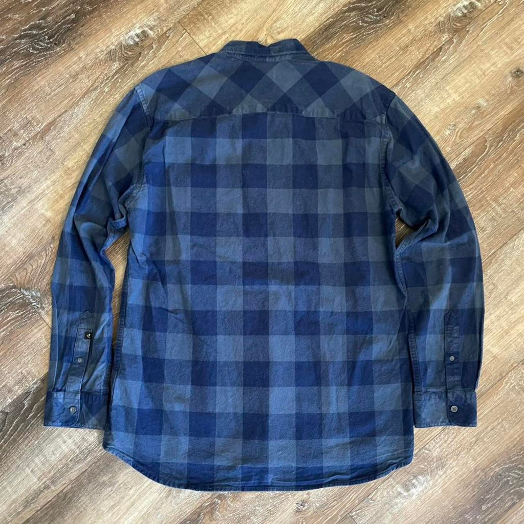 Quiksilver Blue Plaid Flannel Shirt, view 6