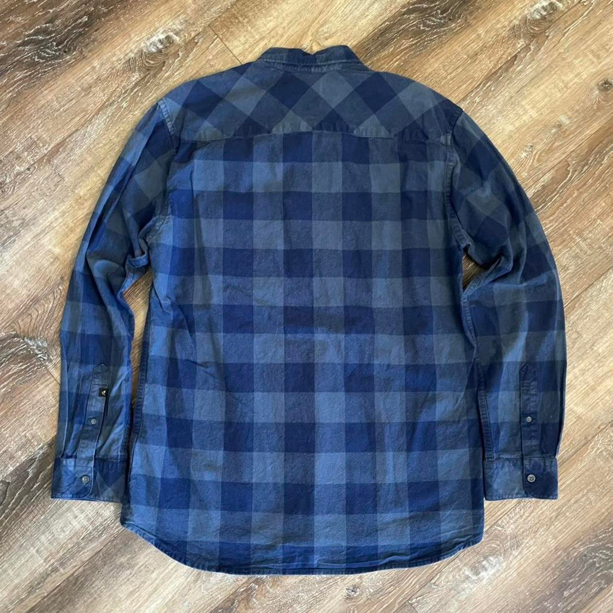 Quiksilver Blue Plaid Flannel Shirt, view 6