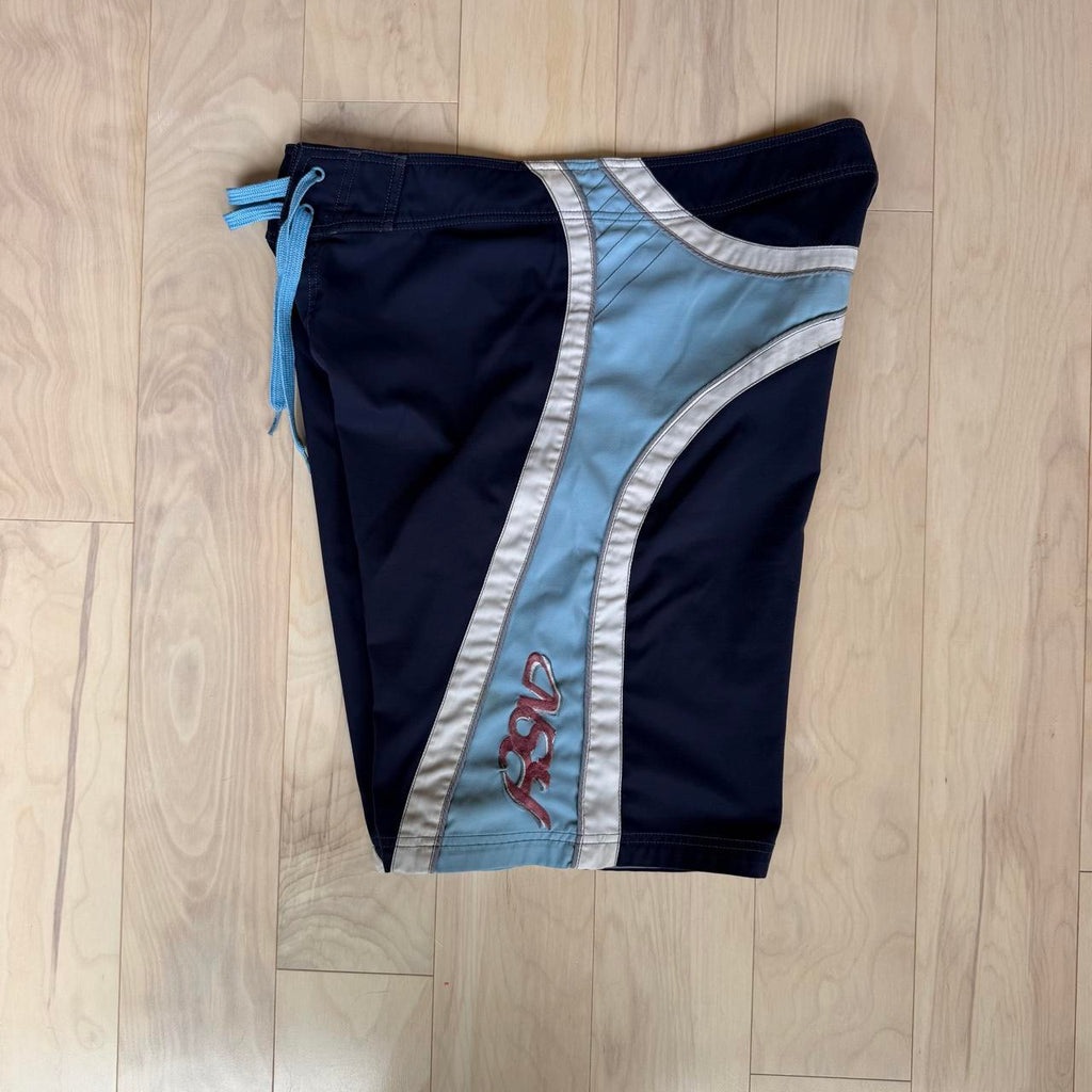 Billabong vintage y2k redsand blue on blue striped surfer
