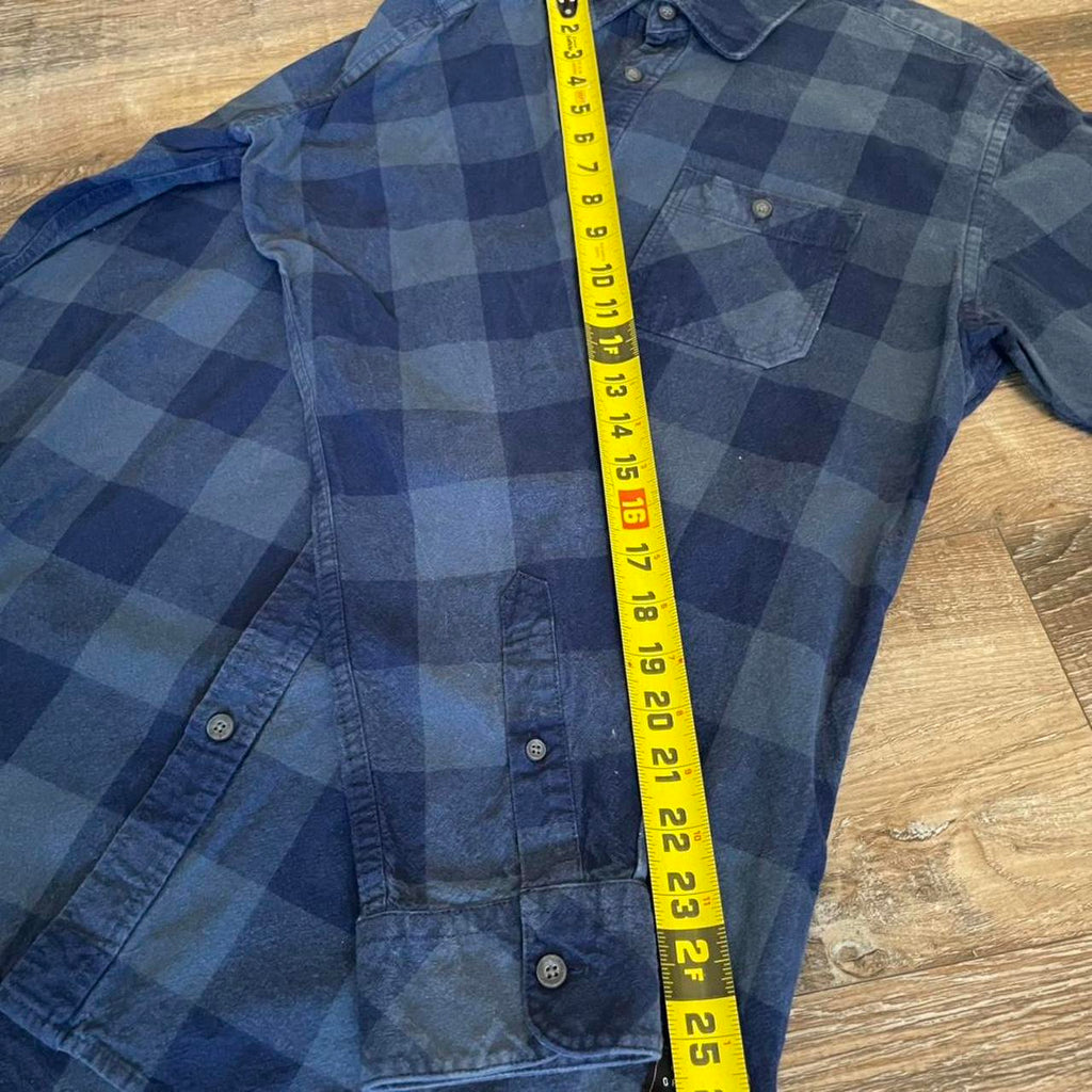 Quiksilver Blue Plaid Flannel Shirt, view 5