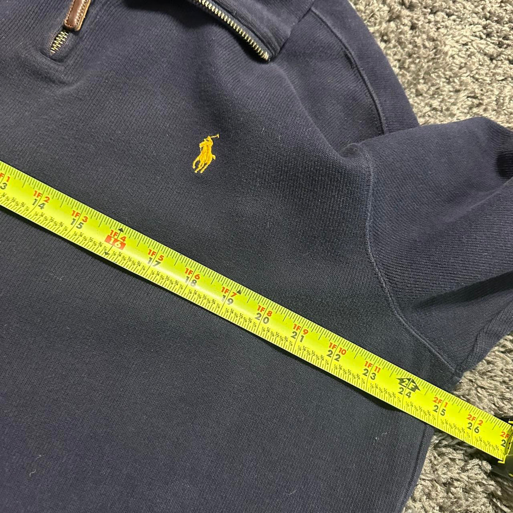 Vintage Polo Ralph Lauren 1/4 Quarterzip Navy Blue, view 4
