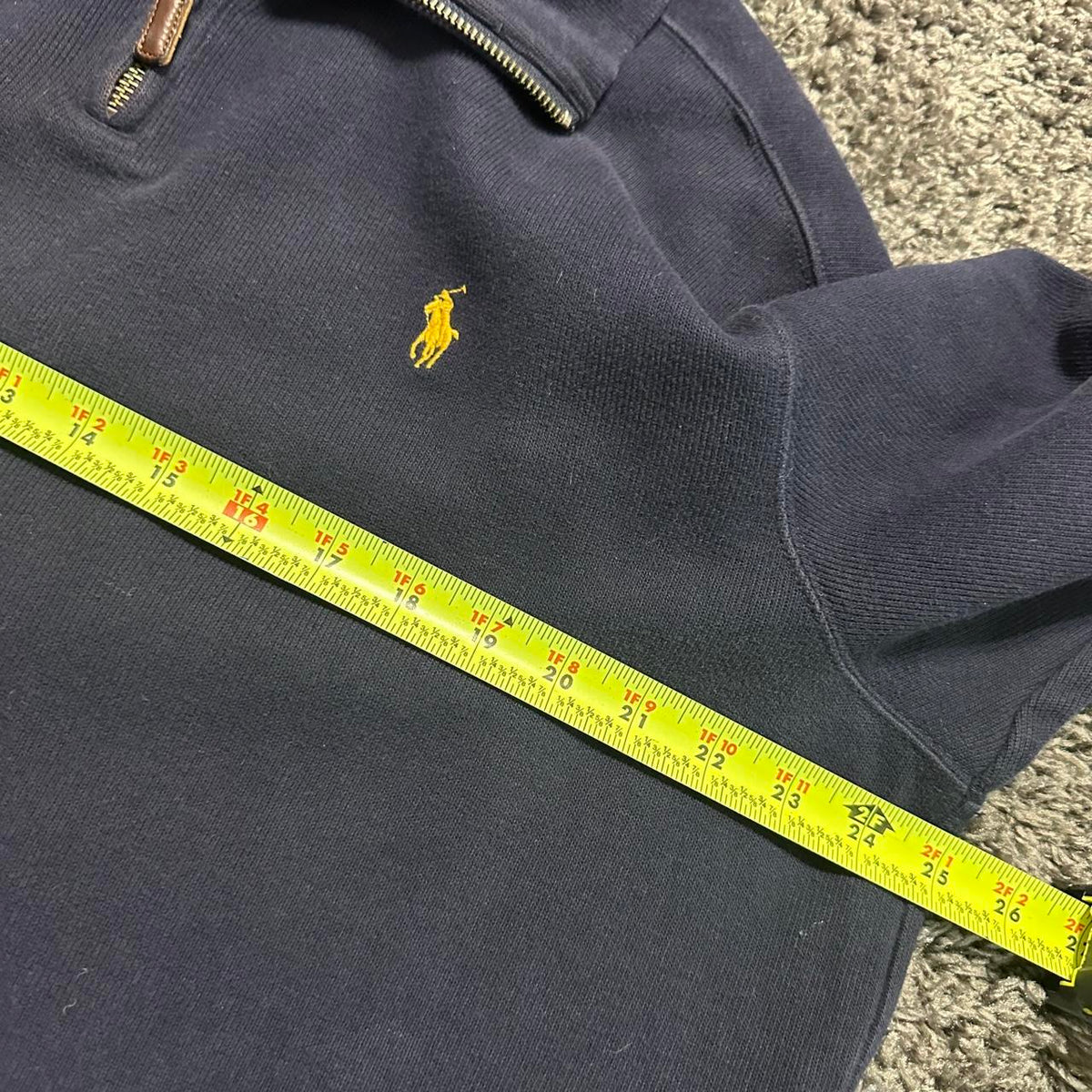 Vintage Polo Ralph Lauren 1/4 Quarterzip Navy Blue, view 4