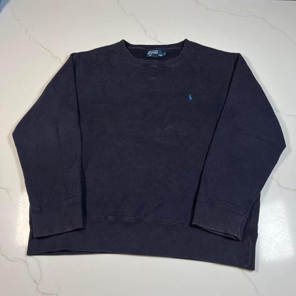 Heavyweight Polo Ralph Lauren Sweatshirt Mens Navy, view 2