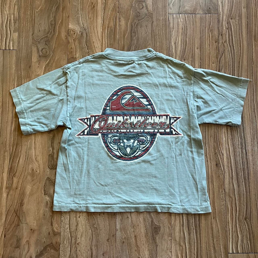 Vintage 90s quiksilver surfwear boxy t-shirt, view 2