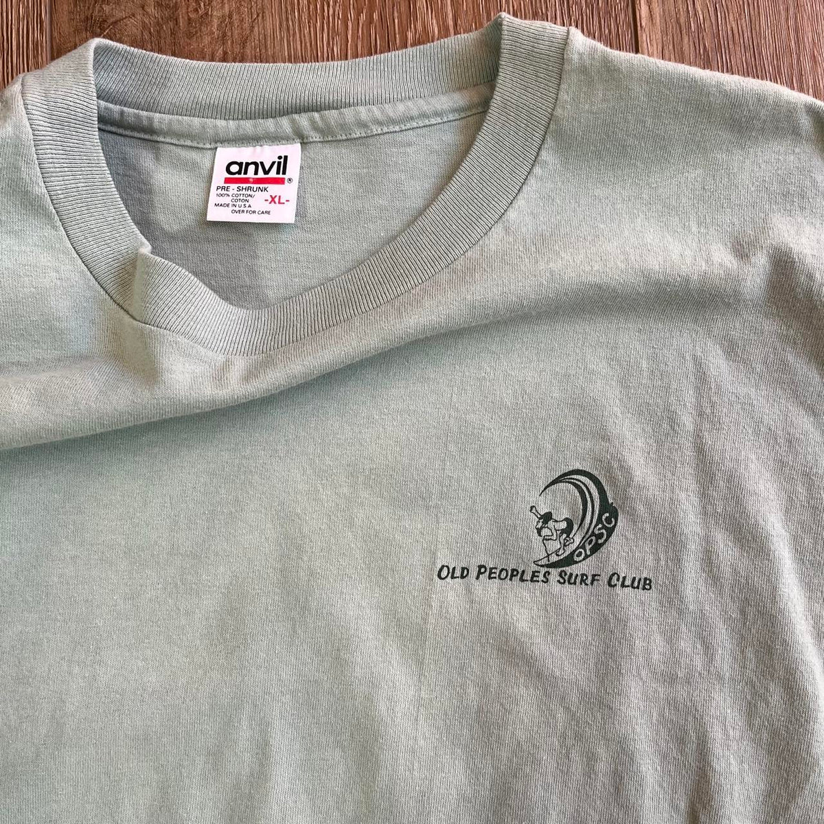 Anvil Old People Surf Club Cartoon Art Tee, view 4