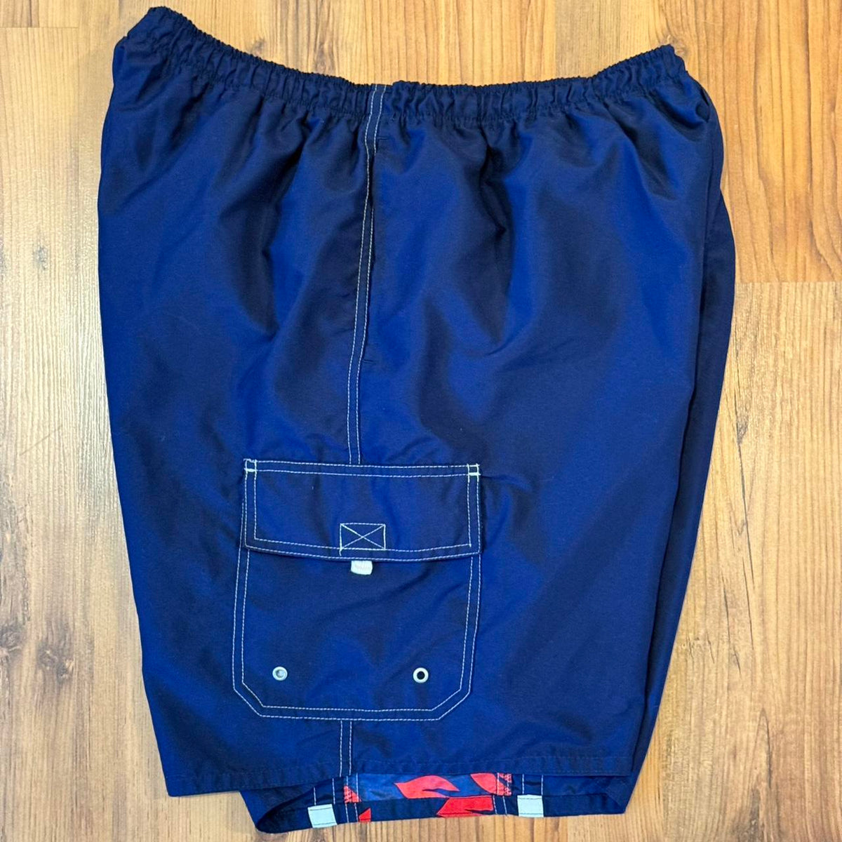 Quiksilver Vintage 90s style Nature Life swim shorts with sick, view 4