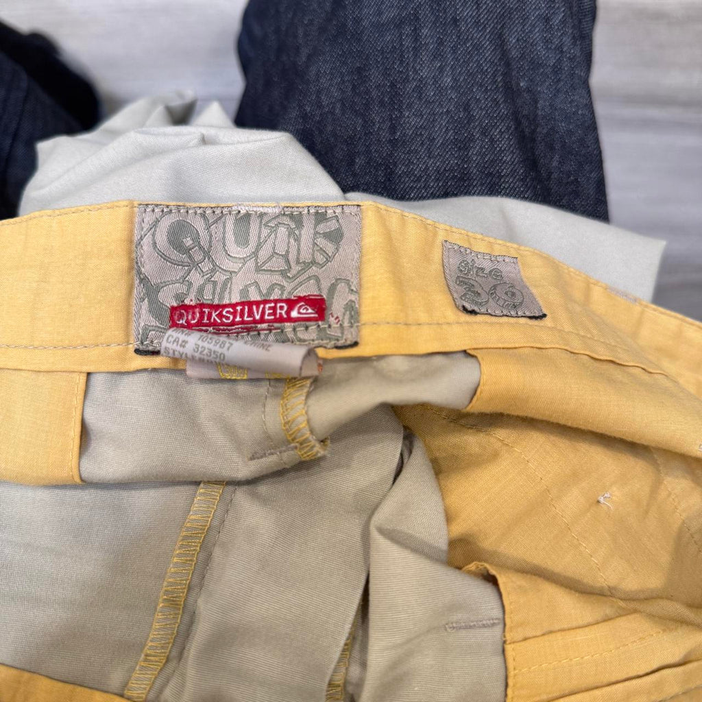Vintage Embroidered Quiksilver Baggy Cream Khaki, view 5