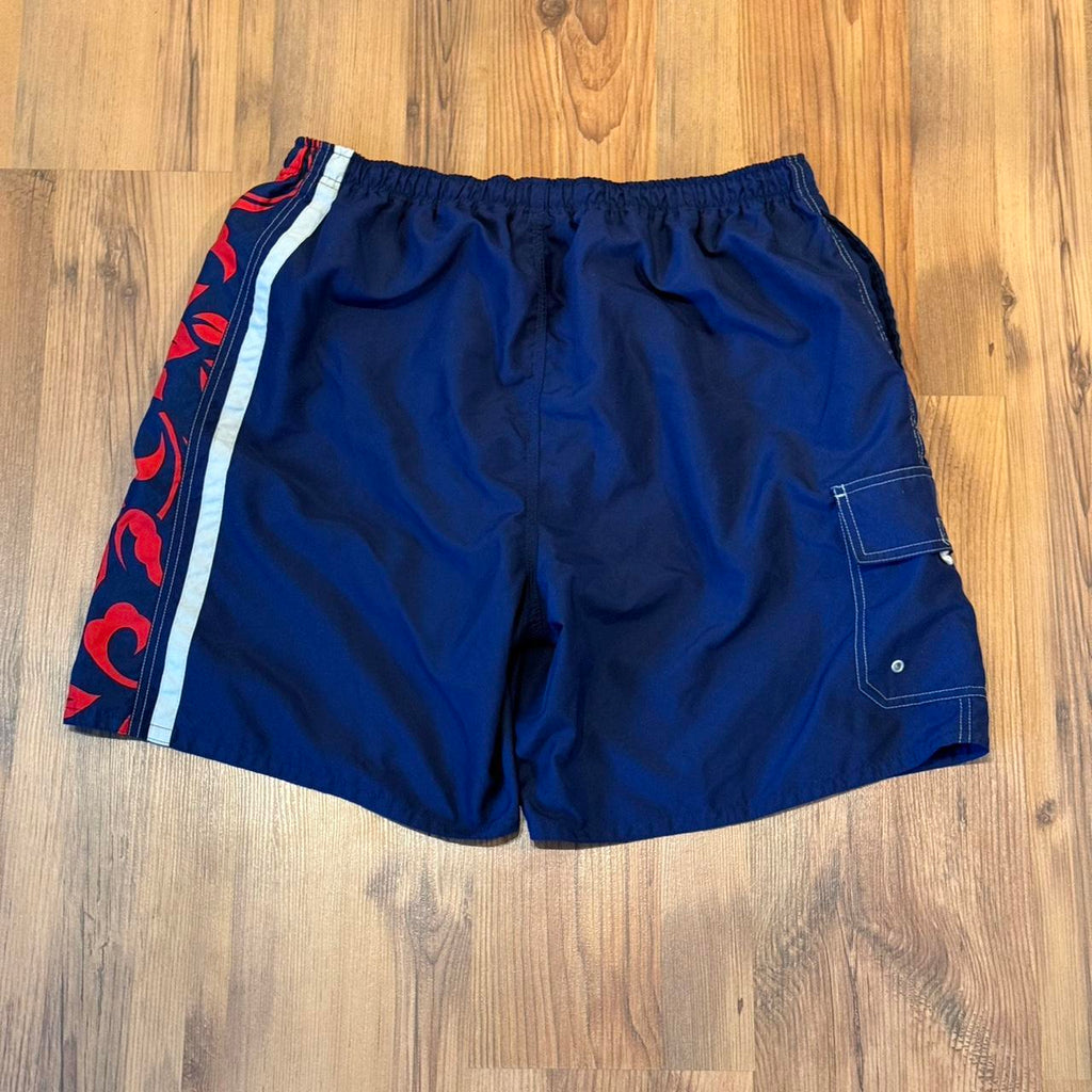 Quiksilver Vintage 90s style Nature Life swim shorts with sick, view 6
