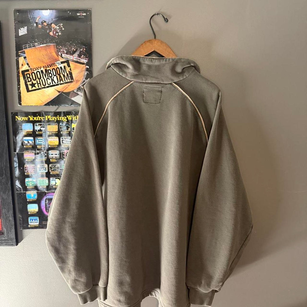 Rusty grey quarter zip sweatshirt, view 2