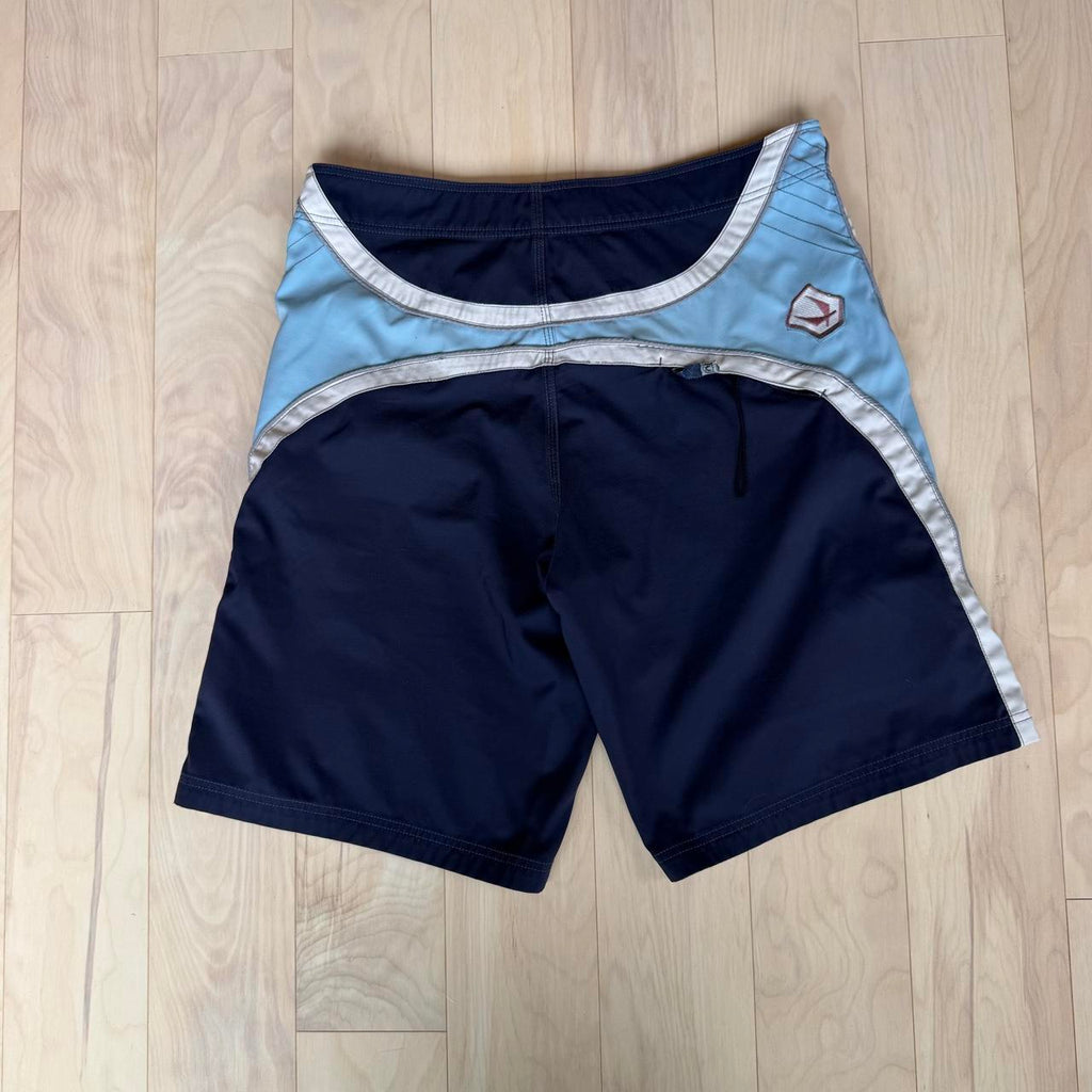 Billabong vintage y2k redsand blue on blue striped surfer, view 3
