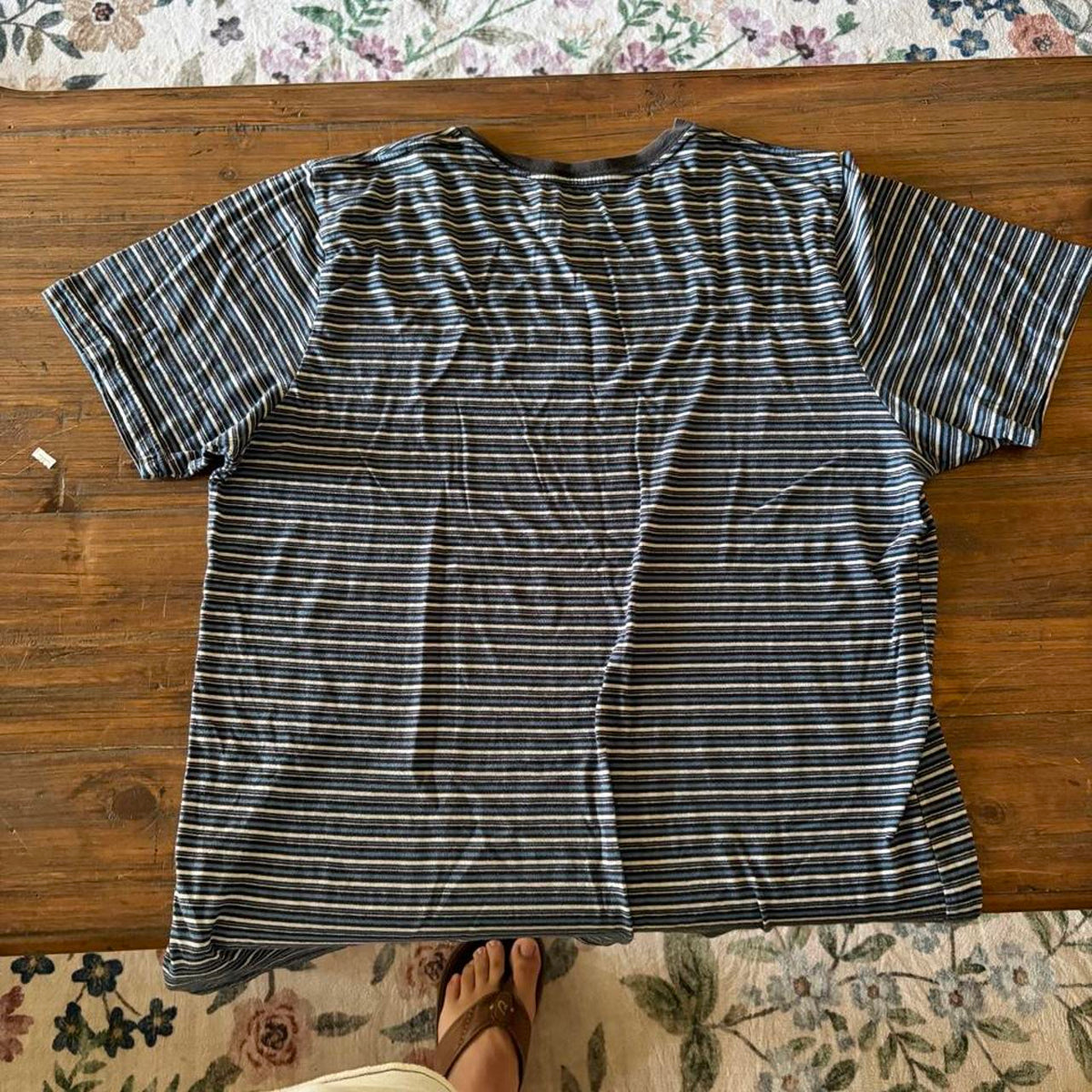 Volcom black, white and royal blue striped cotton &amp;, view 2