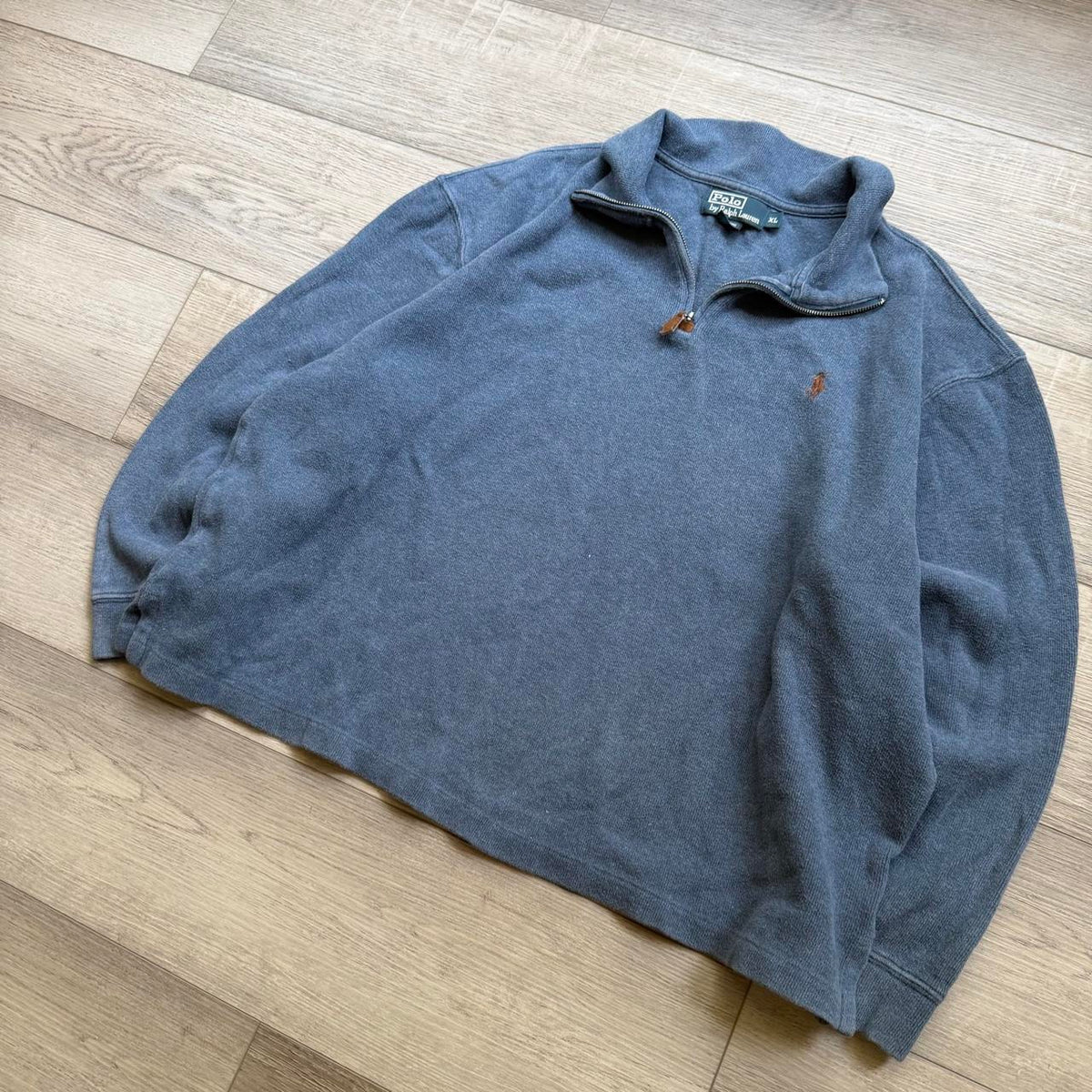 Vintage 2000's Beautiful Light Blue and Brown Polo, view 2
