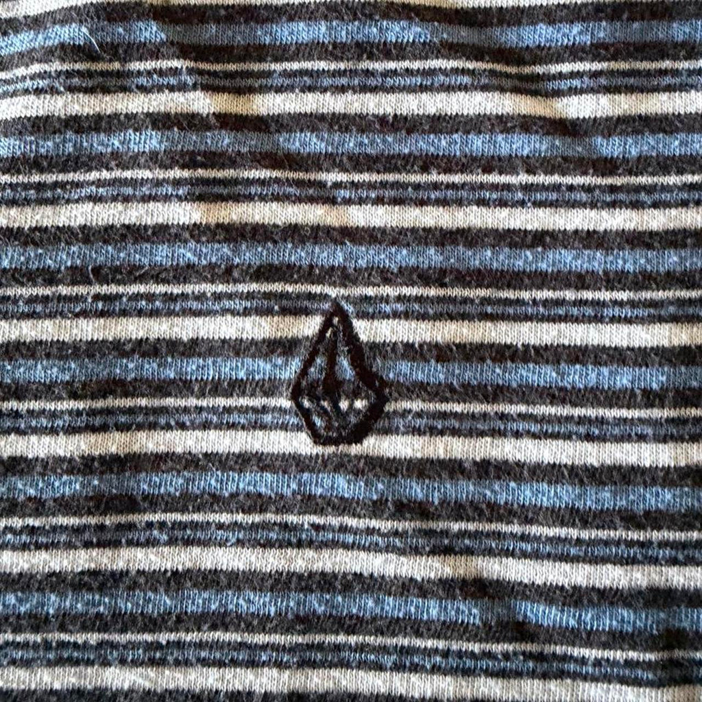 Volcom black, white and royal blue striped cotton &amp;, view 3