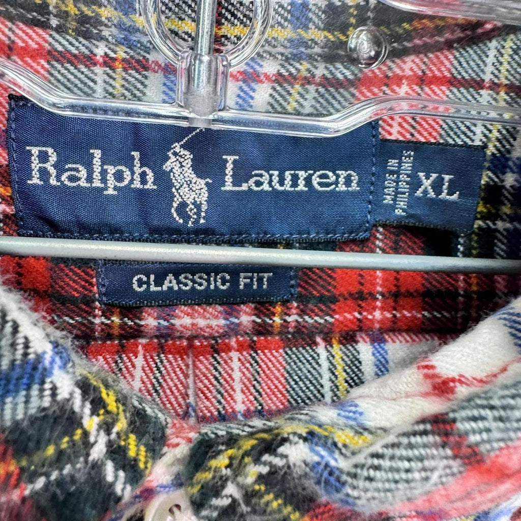 Polo Ralph Lauren Ralph Lauren Button Down Shirt Mens XL Red Plaid, view 3