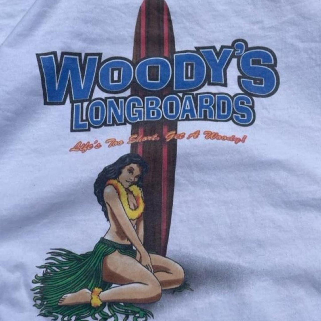 American Vintage Vintage 2000s woodys surfboards tee size xl some, view 6