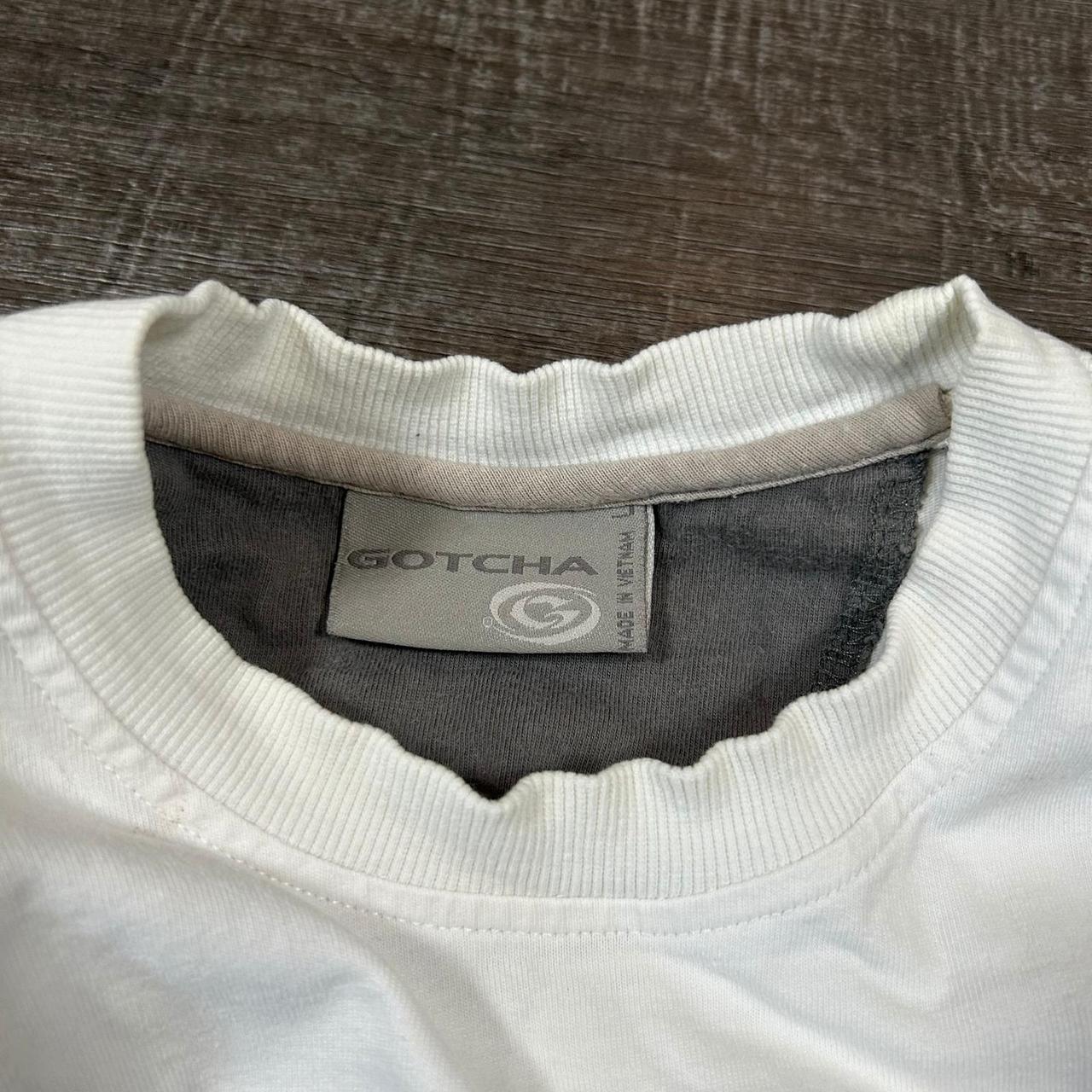 Vintage Striped T-Shirt Mens Large White 90s, view 4