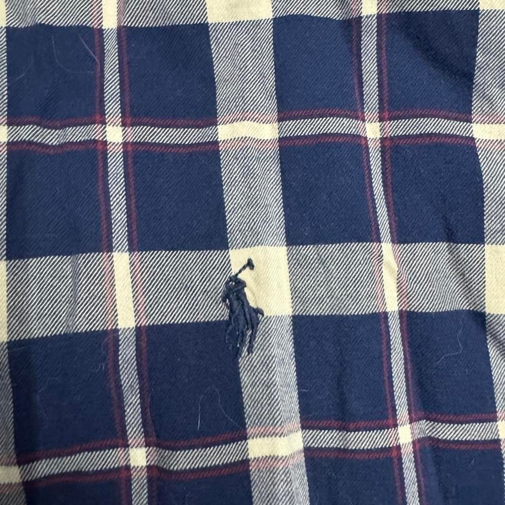 Polo Ralph Lauren Plaid Button Down Shirt Navy Blue, view 2