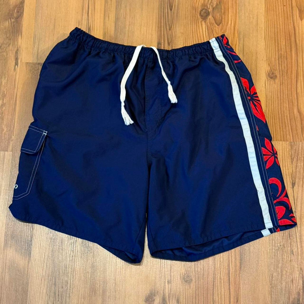 Quiksilver Vintage 90s style Nature Life swim shorts with sick, view 2