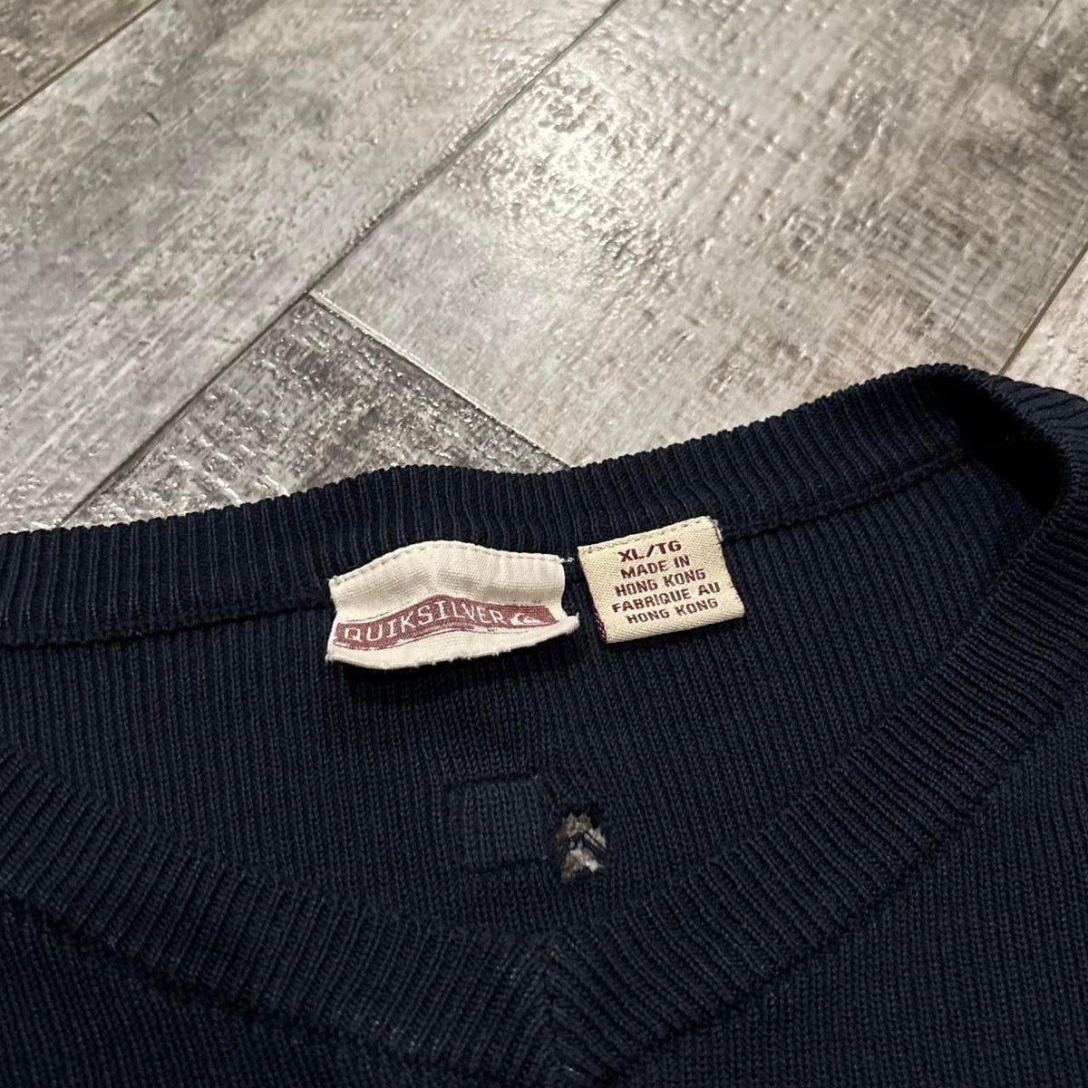 Vintage Y2K Navy Quiksilver Striped Surf, view 3
