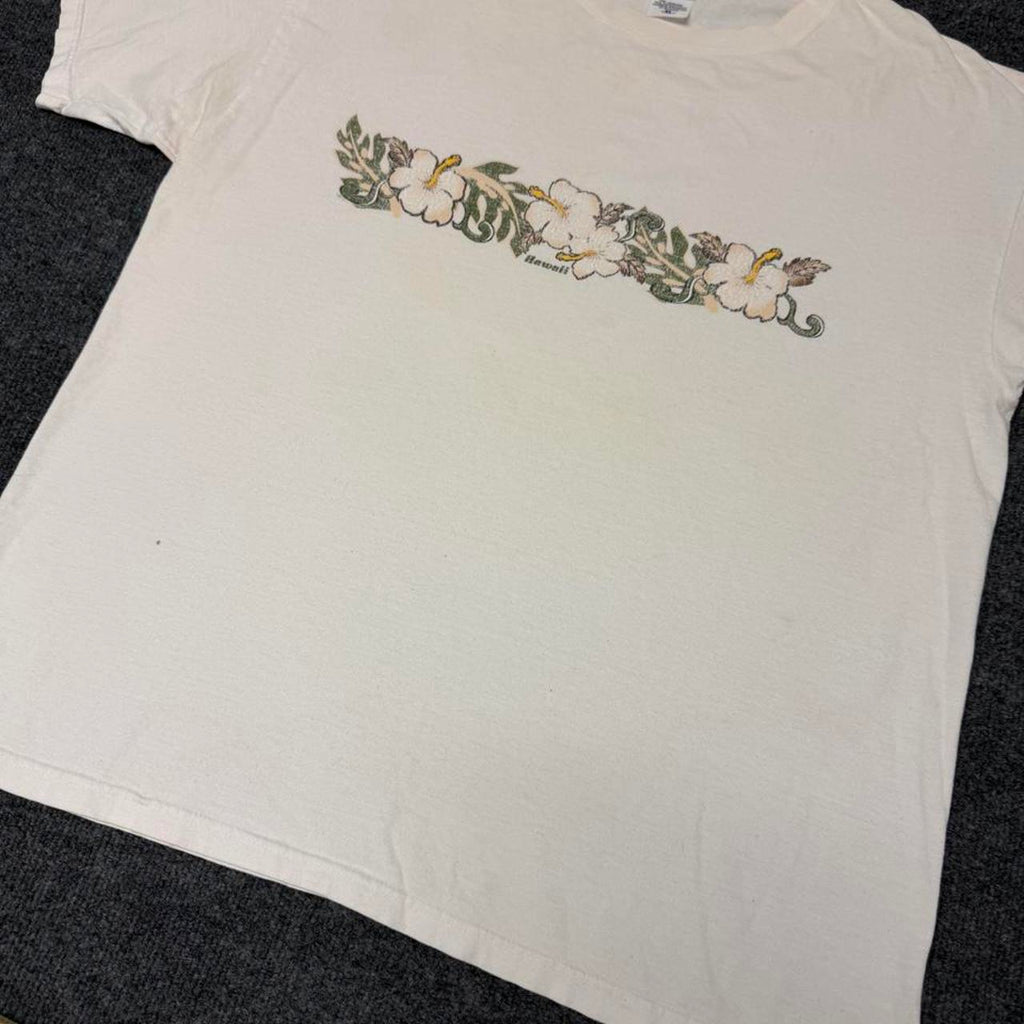 Anvil Flower print Y2K hawaii surf tee, view 4