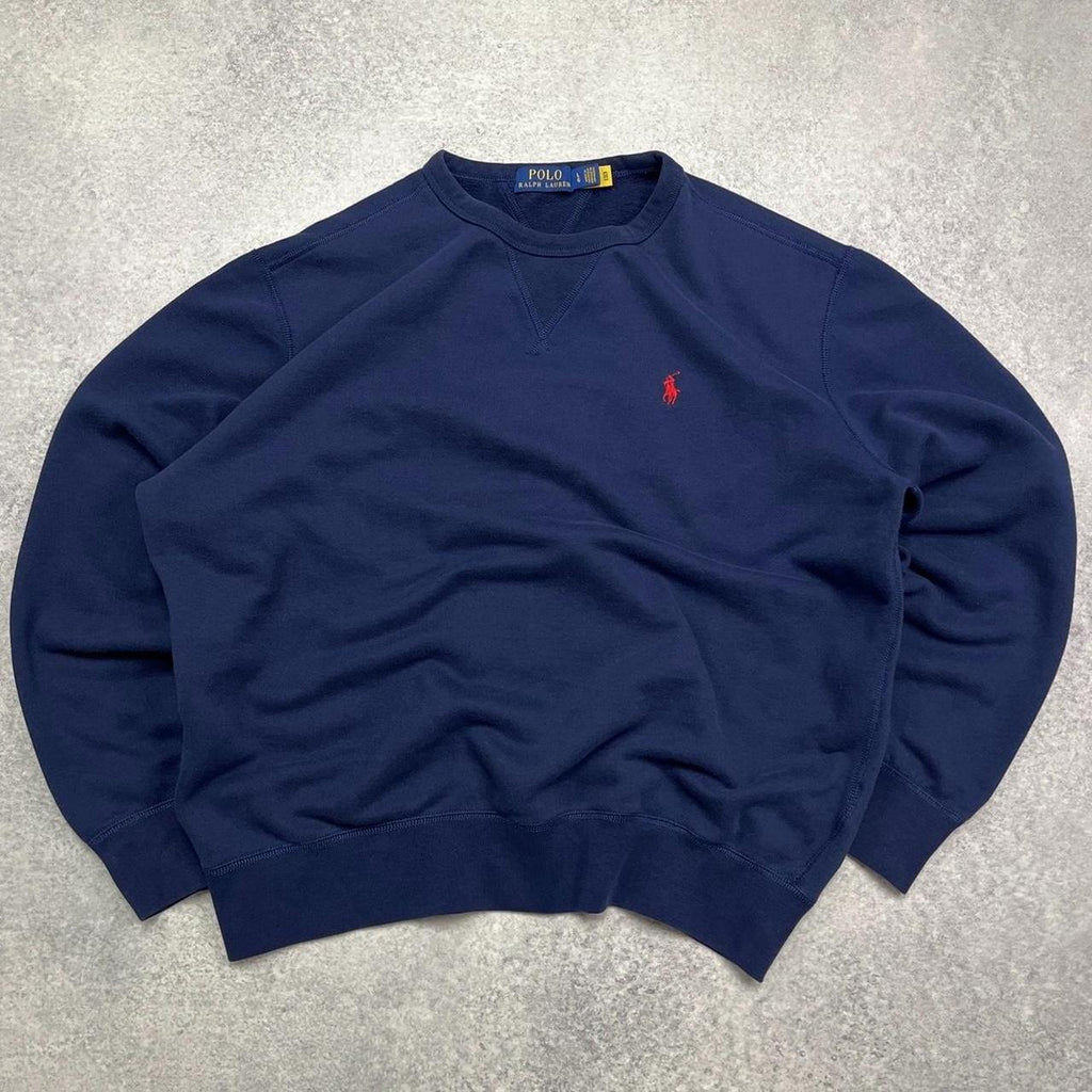 Polo Ralph Lauren Navy Blue Red Pony Crewneck