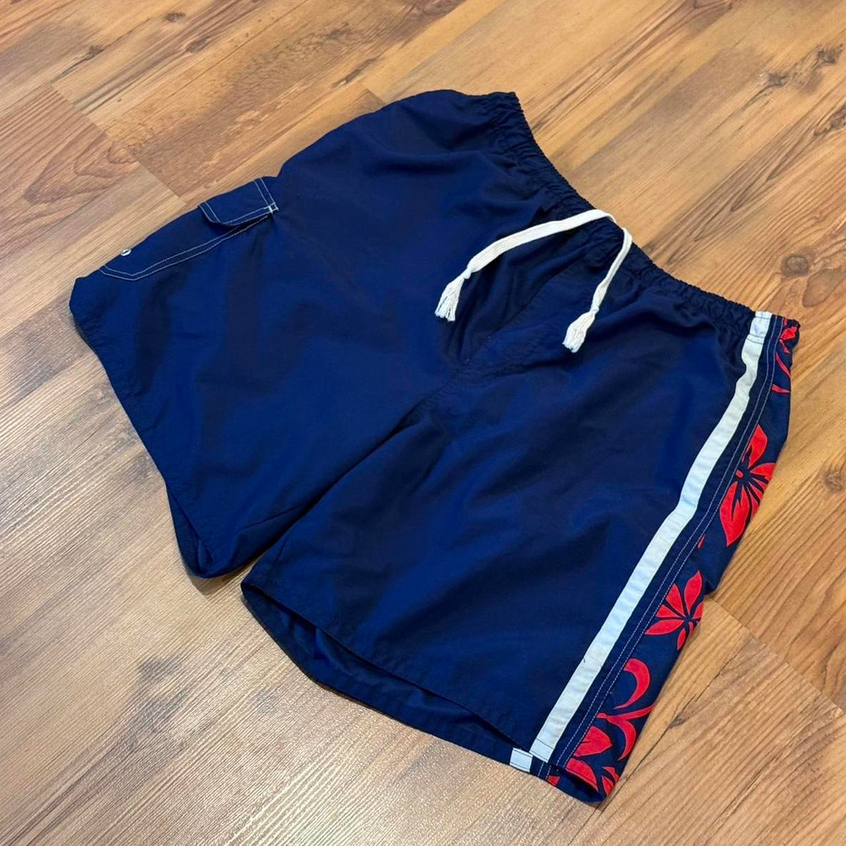 Quiksilver Vintage 90s style Nature Life swim shorts with sick