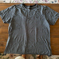 Volcom black, white and royal blue striped cotton &amp;
