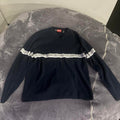 Quiksilver Quicksilver navy blue cotton sweater with white