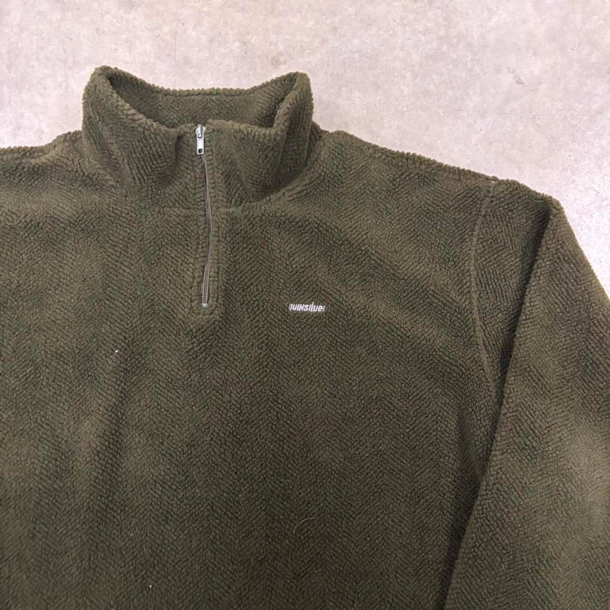Y2K 2000s Green Quiksilver Quarter Zip Fleece, view 3